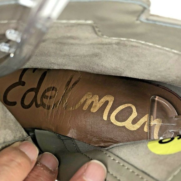 Sam Edelman Gray Suede Ankle Boots with Fringe - Picture 8 of 9